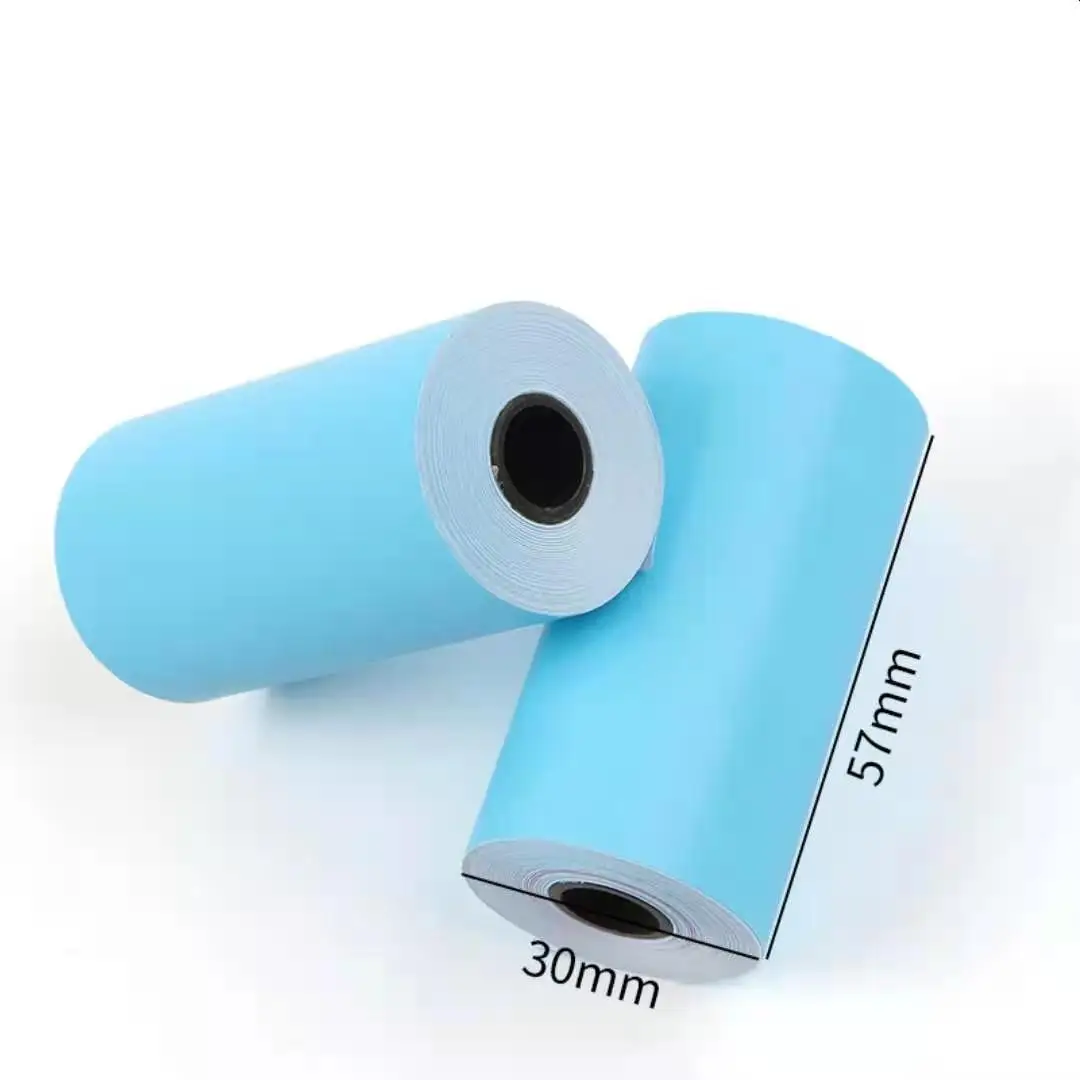 High Quality Coloured Cash Register Receipt Till Rolls BPA Free Light Blue Thermal Paper 80 mm