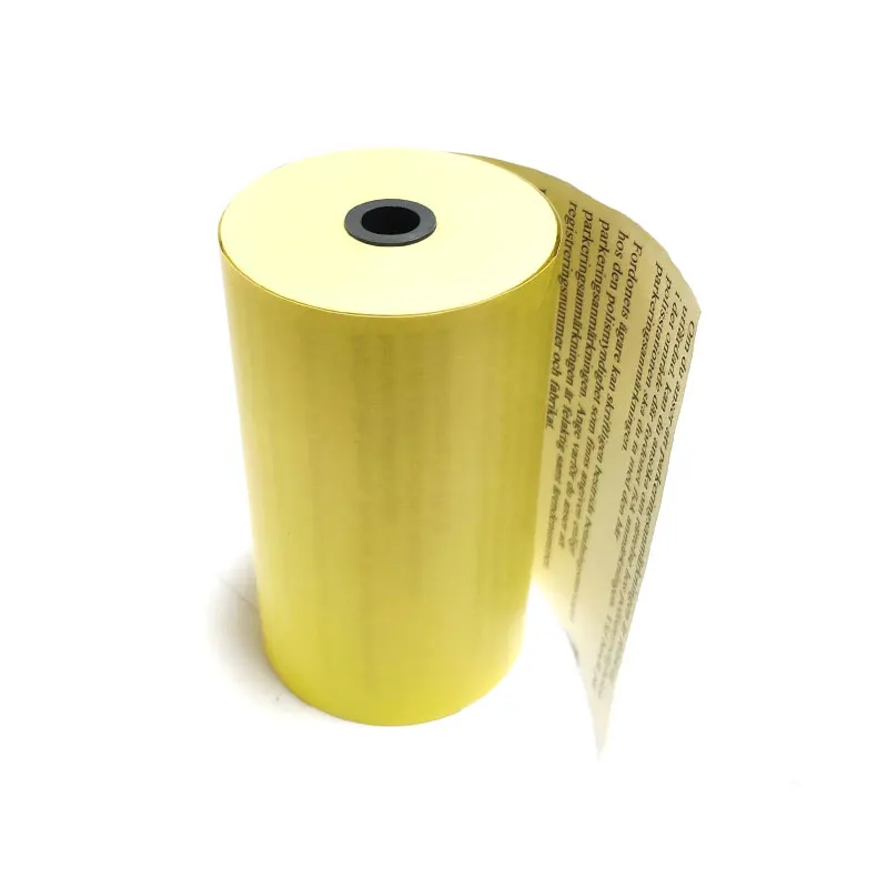 Wholesale Waterproof Yellow Color Parking Ticket 57x30mm Thermal Synthetic Paper