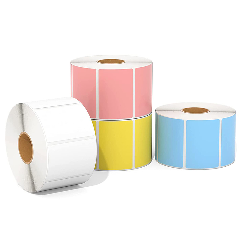 Colorful Label Rolls On White Background 2