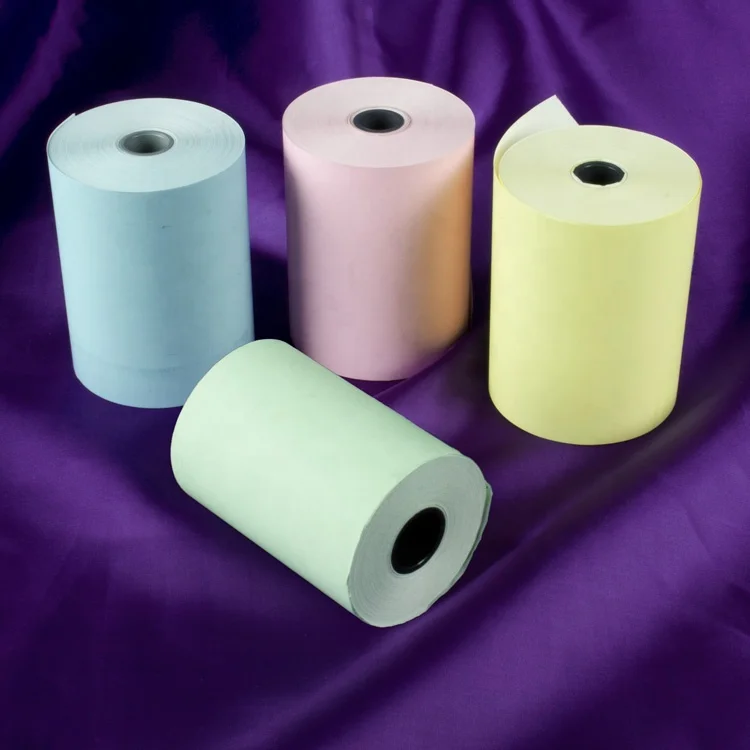 Colorful Paper Rolls On Purple Bg