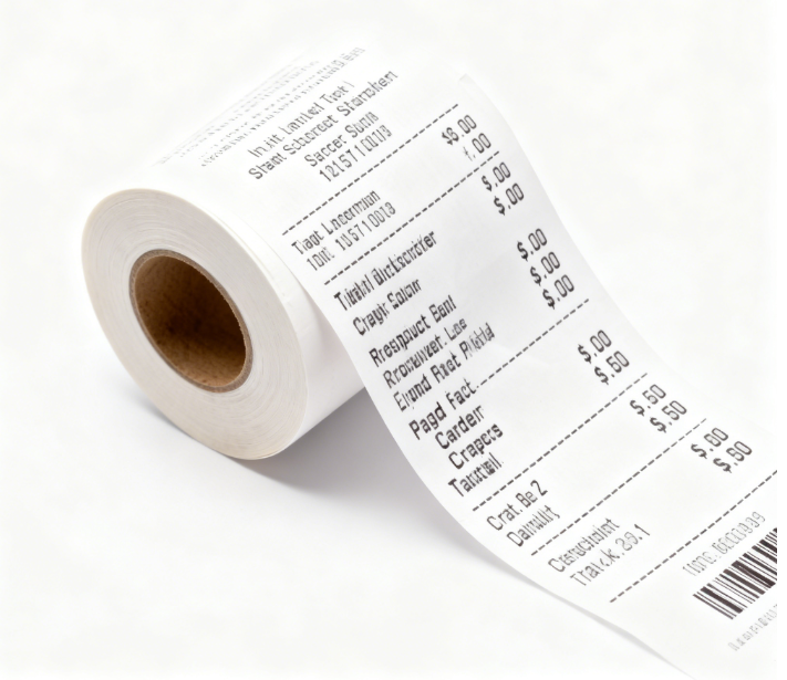 Thermal Jumbo Roll Clear Printing Suits Supermarket And Restaurant Receipts